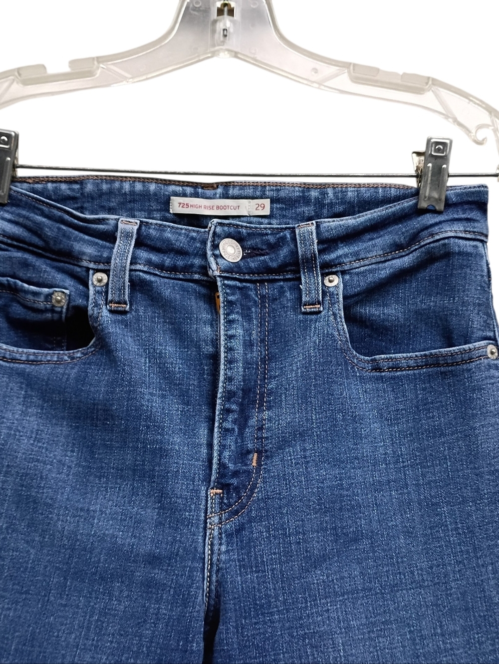 Levi's 725 High Rise Bootcut Jeans sz 29 - Picture 6 of 14